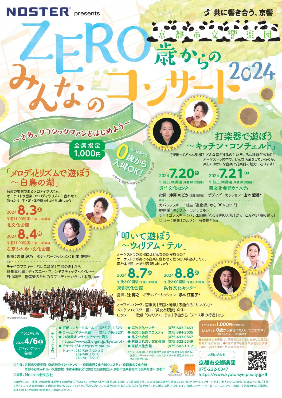 ＜完売御礼！＞Noster presents ZERO歳からのみんなのコンサート2024
「メロディとリズムで遊ぼう～白鳥の湖」
