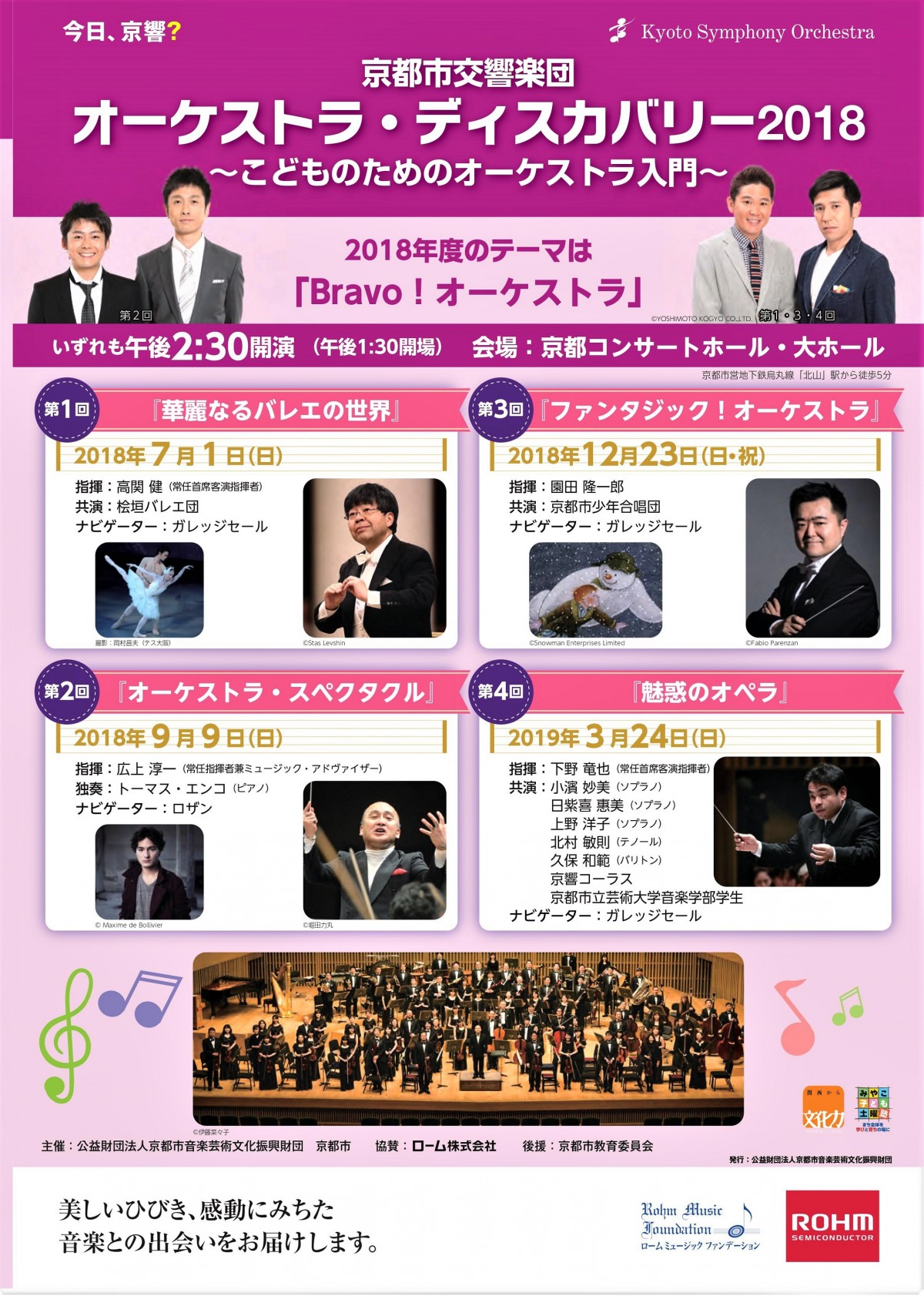 オーケストラ・ディスカバリー2018
「Bravo ! オーケストラ」第4回
「魅惑のオペラ」
（チケット完売！）